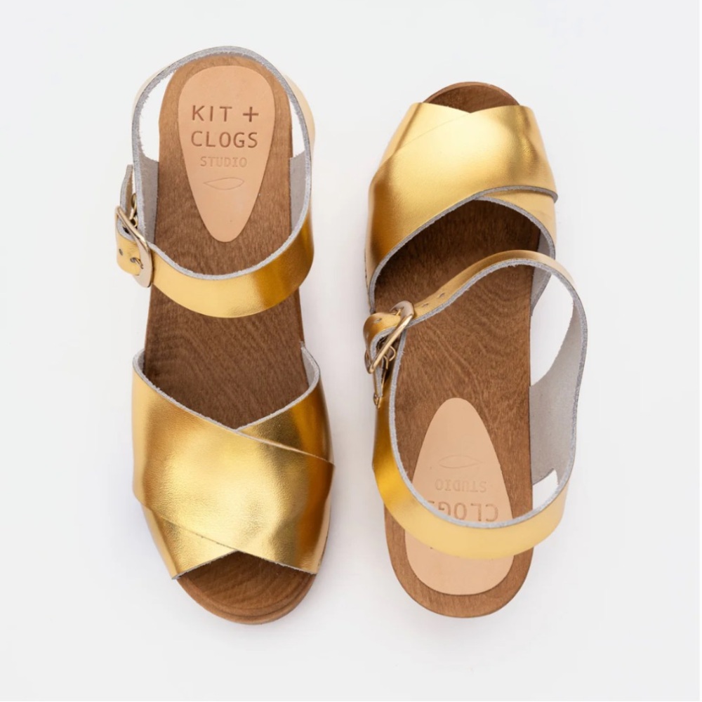 Gold Women's Mules